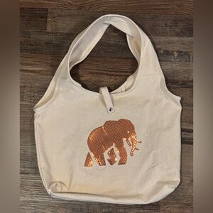 Banana Republic Elephant Canvas Tote Bag‎